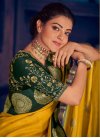 Kajal Aggarwal Green and Mustard Contemporary Style Saree For Ceremonial - 1