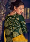 Kajal Aggarwal Green and Mustard Contemporary Style Saree For Ceremonial - 2
