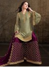 Embroidered Work Designer Palazzo Suit - 2