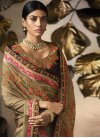 Beige and Brown Contemporary Saree - 1