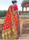 Mustard and Rose Pink Banarasi Silk Contemporary Style Saree - 2