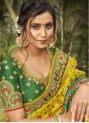 Green and Yellow Traditional Designer Saree - 1