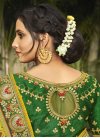 Green and Yellow Traditional Designer Saree - 2