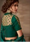 Embroidered Work Sea Green and Teal Trendy Designer Saree - 1
