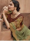 Satin Silk Embroidered Work Traditional Designer Saree - 1