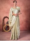 Poly Silk Embroidered Work Designer Contemporary Style Saree - 1
