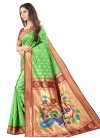 Mint Green and Red Woven Work Designer Traditional Saree - 2