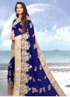 Faux Georgette Embroidered Work Traditional Designer Saree - 1