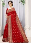 Embroidered Work Designer Contemporary Style Saree For Festival - 1