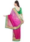 Brasso Green and Rose Pink Embroidered Work Classic Saree - 2