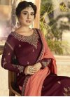 Embroidered Work Faux Georgette Sharara Salwar Suit - 2