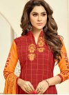 Cotton Silk Churidar Salwar Suit - 1