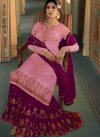 Magenta and Pink Sharara Salwar Suit - 1