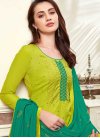 Embroidered Work Trendy Straight Salwar Suit - 1