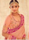 Peach and Rose Pink Trendy A Line Lehenga Choli For Party - 1