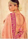 Peach and Rose Pink Trendy A Line Lehenga Choli For Party - 2