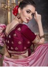 Hot Pink and Maroon Trendy Classic Saree For Ceremonial - 2