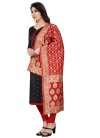Tafeta Silk Woven Work Trendy Churidar Salwar Kameez - 2