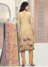 Digital Print Work Crepe Silk Beige and Grey Pant Style Pakistani Salwar Kameez - 1