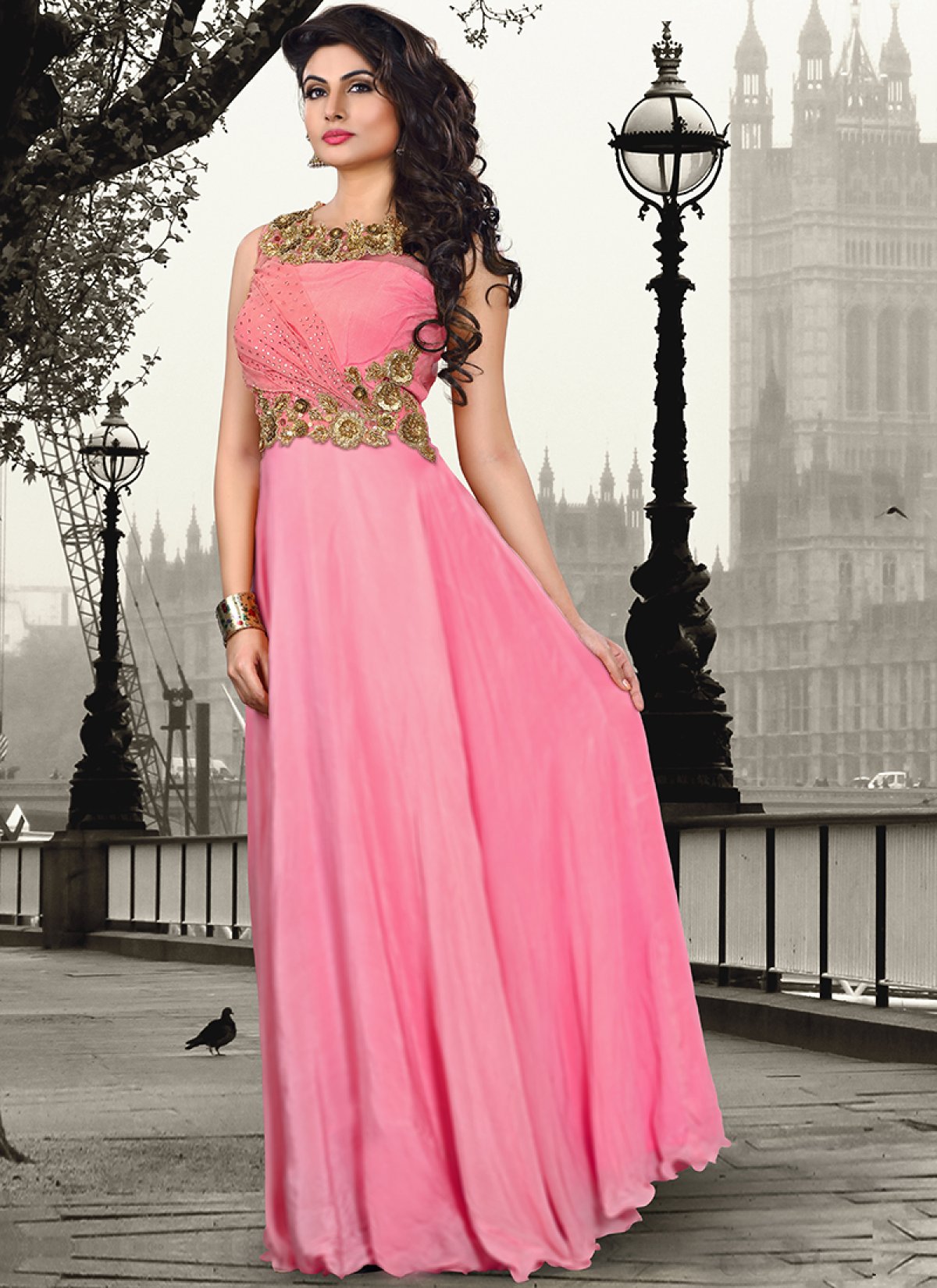open lace back dress Iridescent Pink Scoop Neck Straps Trumpet Long Prom Dress  Modsele