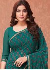 Faux Georgette Lace Work Designer Traditional Saree - 1