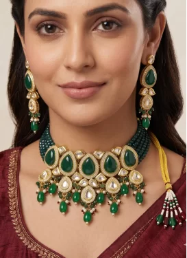 Alloy Gold Rodium Polish Necklace Set