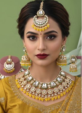 Alloy Gold Rodium Polish Necklace Set