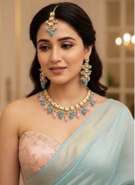 Alloy Gold Rodium Polish Necklace Set