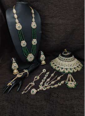 Alloy Green and White Bridal Jewelry For Bridal