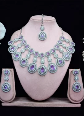 Alloy Silver Rodium Polish Necklace Set