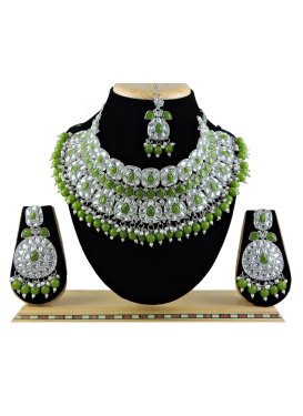 Alluring Alloy Beads Work Necklace Set
