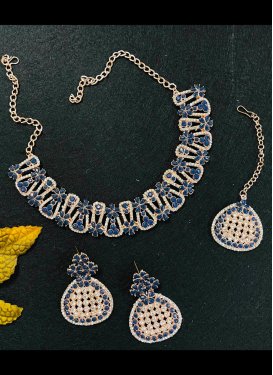 Amazing Alloy Stone Work Necklace Set For Festival