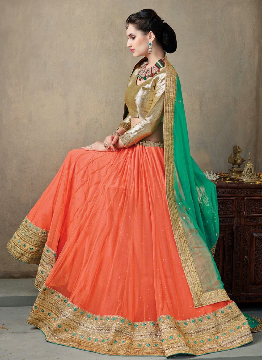 collection discounts Beautiful Mono Net Green Lehenga Choli With Thread ,  Sequence Worked Dupatta Indian Weddings & Ethnic Party Wear Lehenga Choli |  www.firstsaveholdings.com