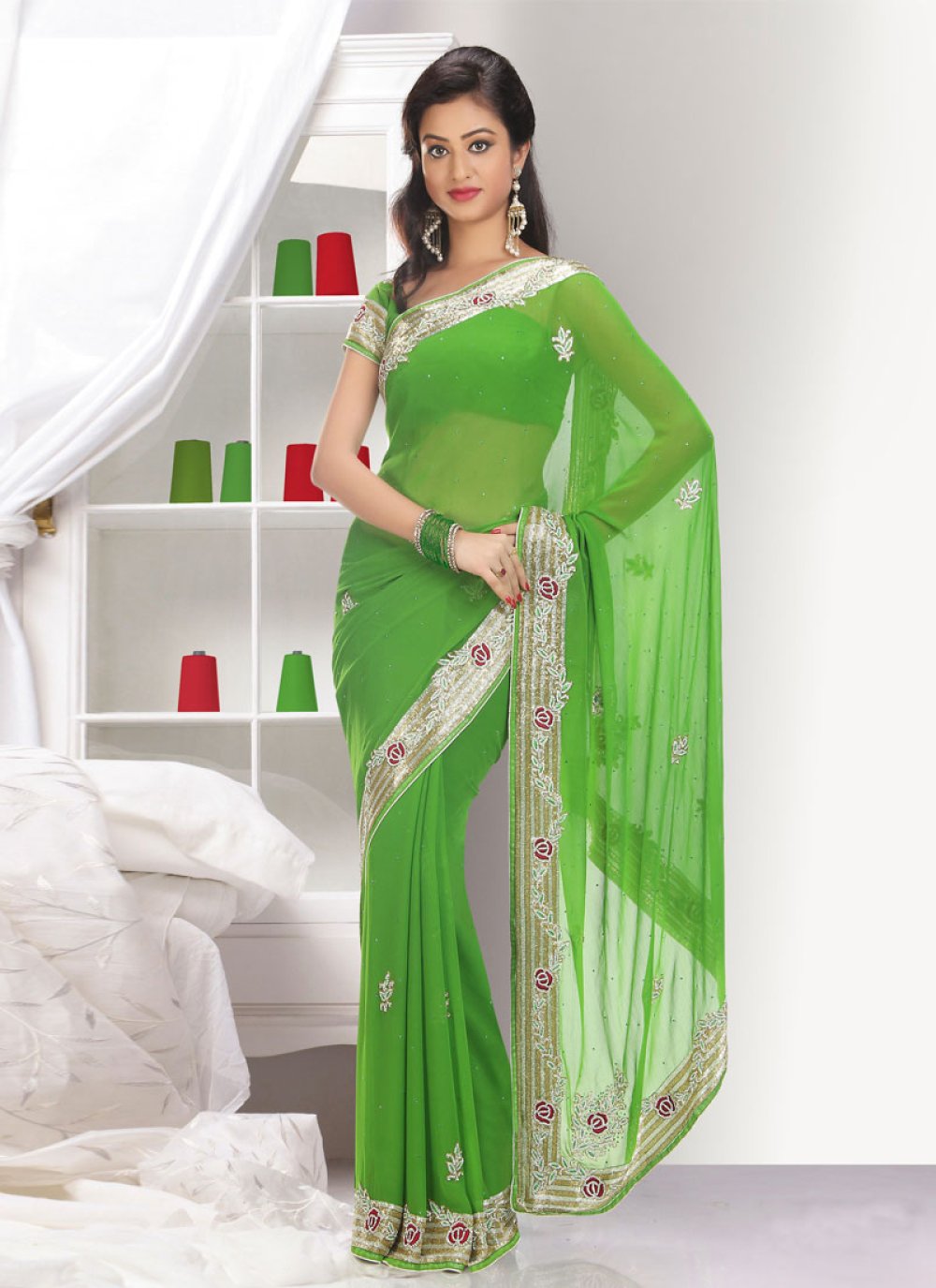 Buy Sichi Nikhat Designer Banarasi Silk Saree Wedding Wear Collection