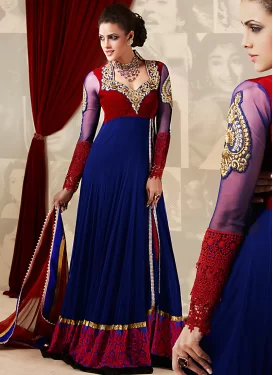 Angelic Net And Georgette Anarkali Suit