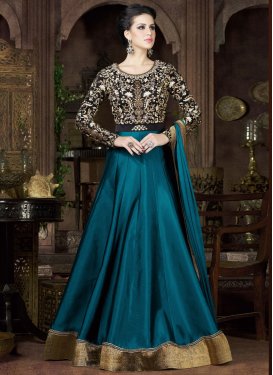 Appealing Black Floor Length Anarkali Salwar Suit