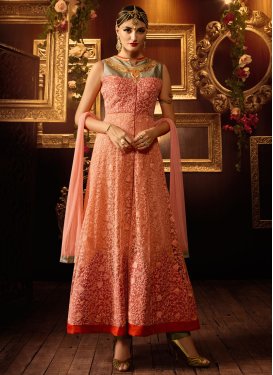 Aristocratic Net Embroidery Work Ankle Length Wedding Salwar Suit