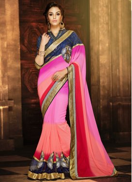 Arresting Stone And Booti Work Party Wear Saree