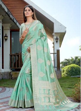 Art Raw Silk Designer Contemporary Saree For Ceremonial