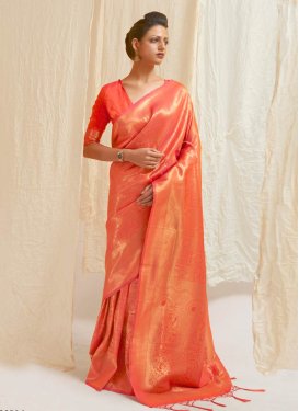 Art Silk Designer Contemporary Style Saree For Ceremonial