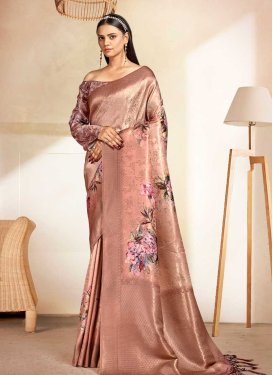 Art Silk Digital Print Work Designer Traditional Saree