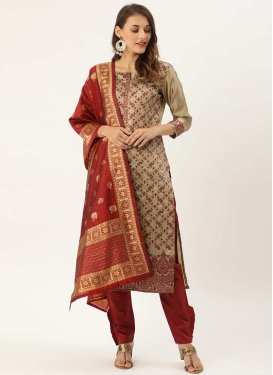 Art Silk Pant Style Designer Salwar Suit For Casual