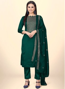 Art Silk Pant Style Salwar Kameez