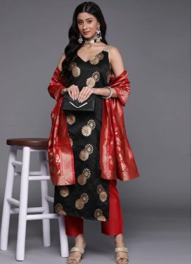 Art Silk Pant Style Salwar Kameez For Casual
