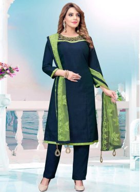 Art Silk Readymade Salwar Suit For Party