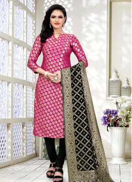 Art Silk Trendy Churidar Salwar Kameez For Casual