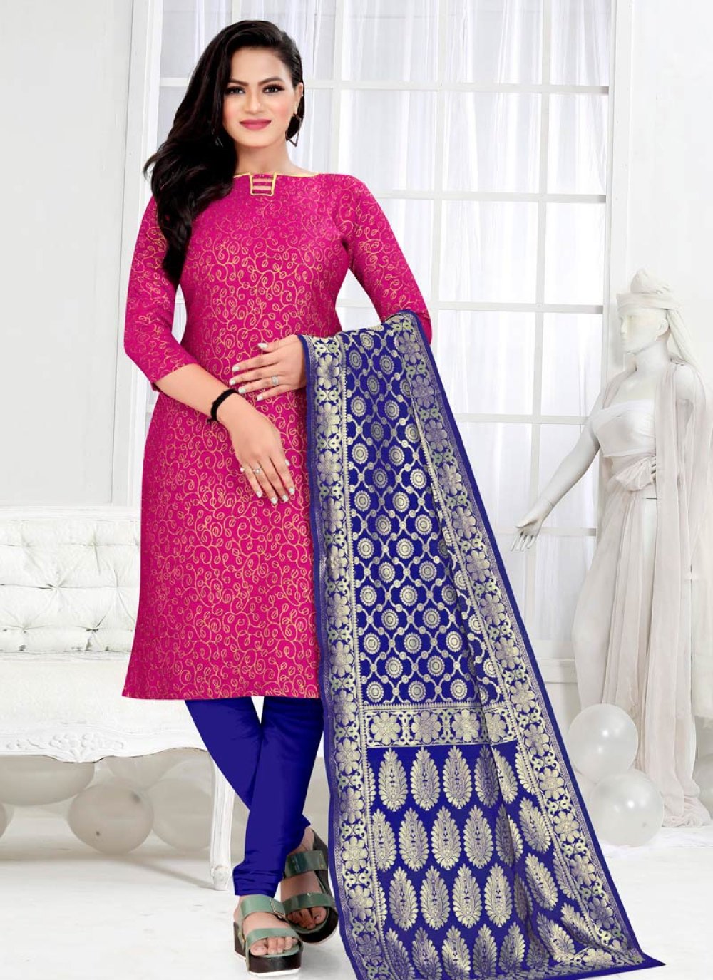 Multi Colour Churidar Salwar Kameez and Multi Colour Churidar Salwar Suits  online shopping