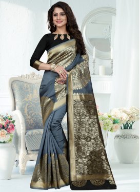 Art Silk Woven Work Trendy Classic Saree
