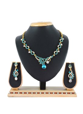 Artistic Stone Work Necklace Set For Party