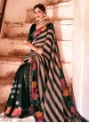 Faux Georgette Embroidered Work Designer Contemporary Style Saree - 2